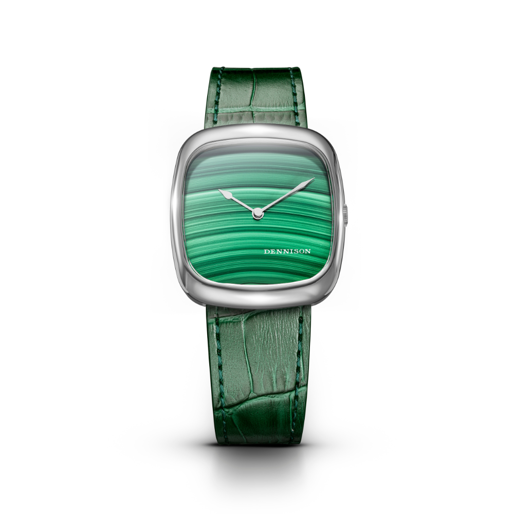 DENNISON Natural Malachite Stone In Steel