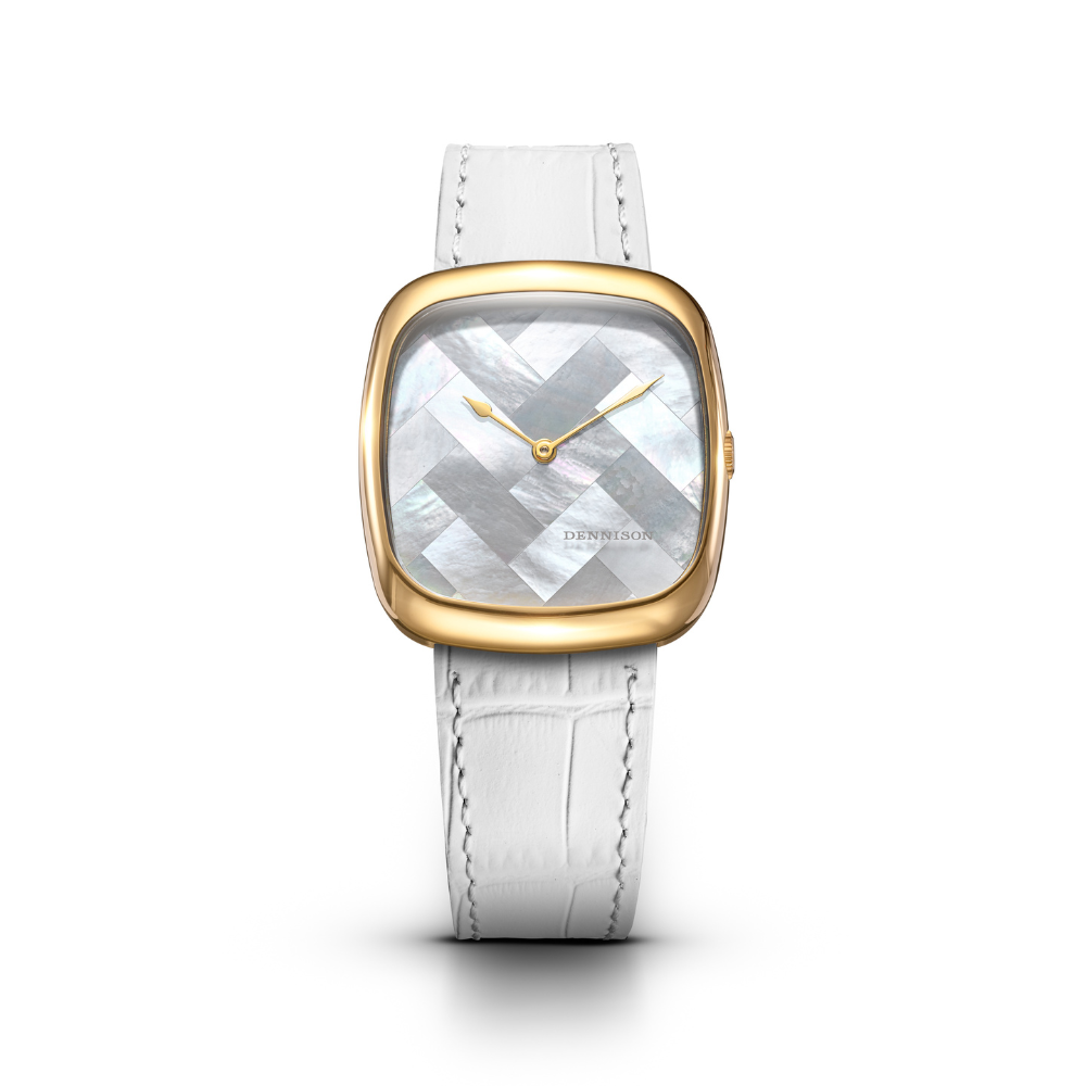 DENNISON ALD White MOP “Ghost” In Gold