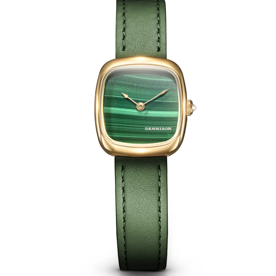 DENNISON ALD Mini Malachite In Gold