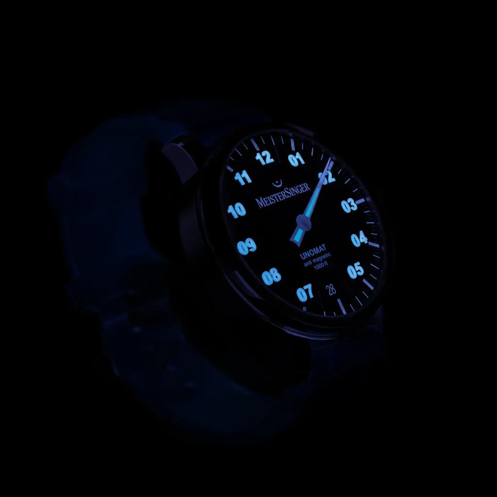 MeisterSinger Edition Unomat - Black with arctic blue