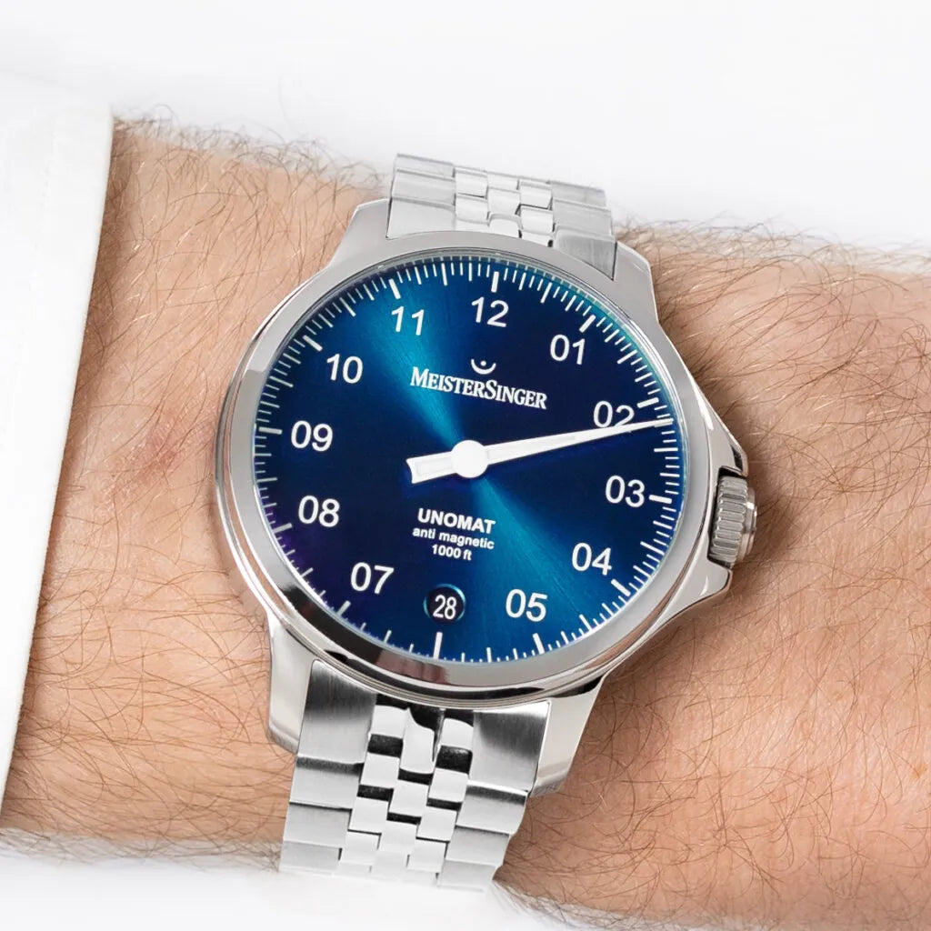 MeisterSinger Unomat - Sunburst medium blue