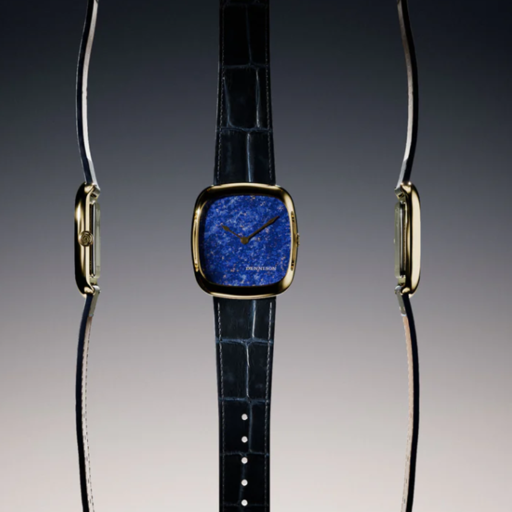DENNISON Natural Stone Lapis Lazuli In Gold