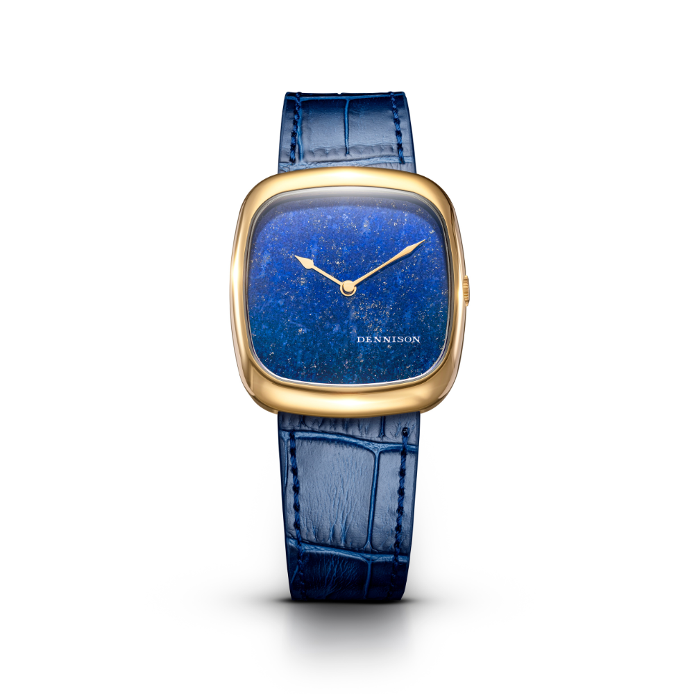 DENNISON Natural Stone Lapis Lazuli In Gold