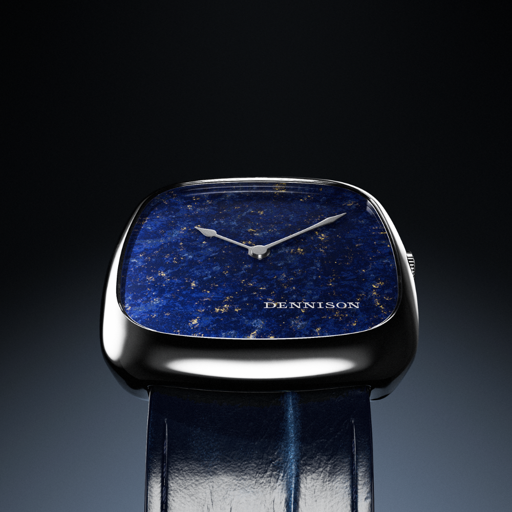 DENNISON Natural Stone Lapis Lazuli In Steel