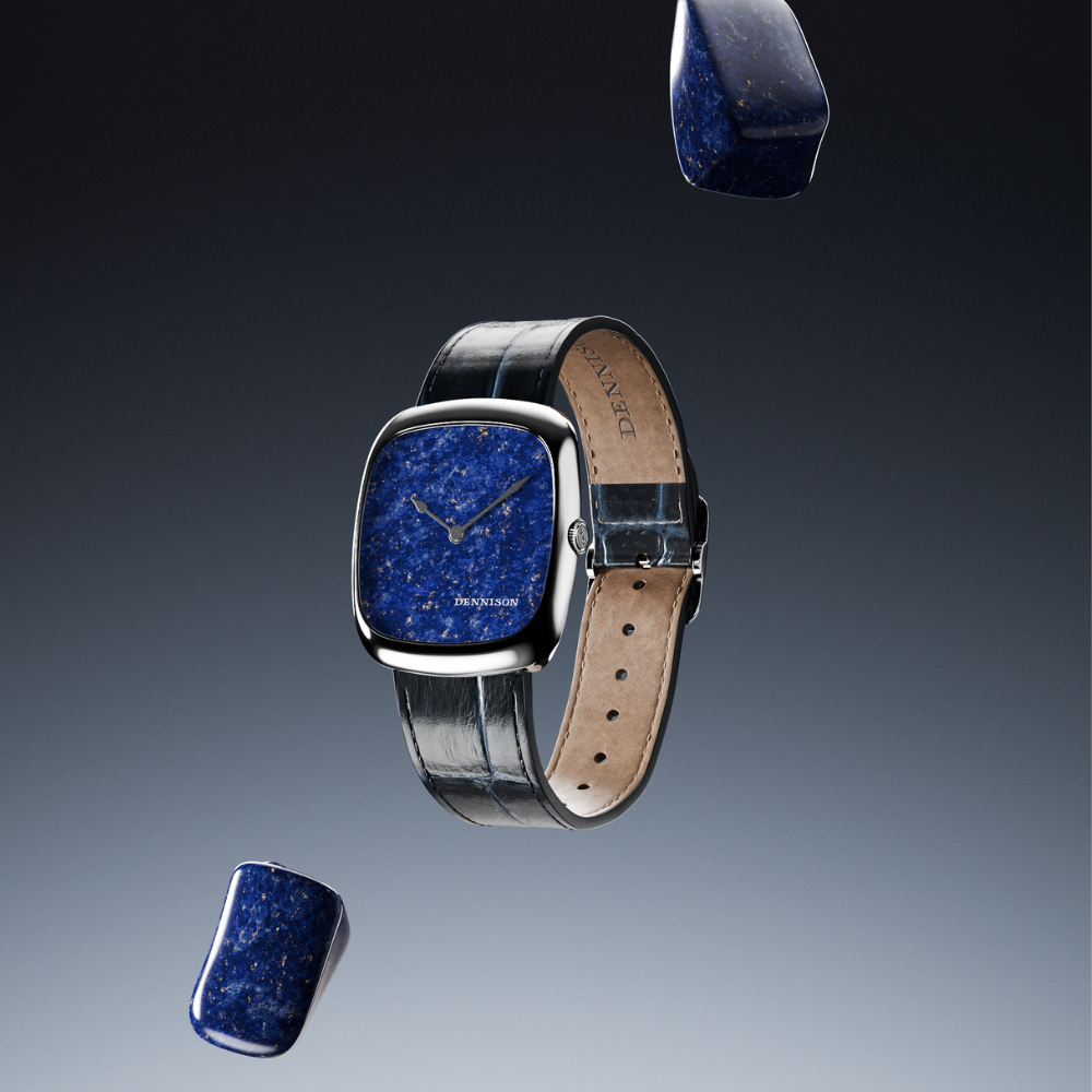 DENNISON Natural Stone Lapis Lazuli In Steel