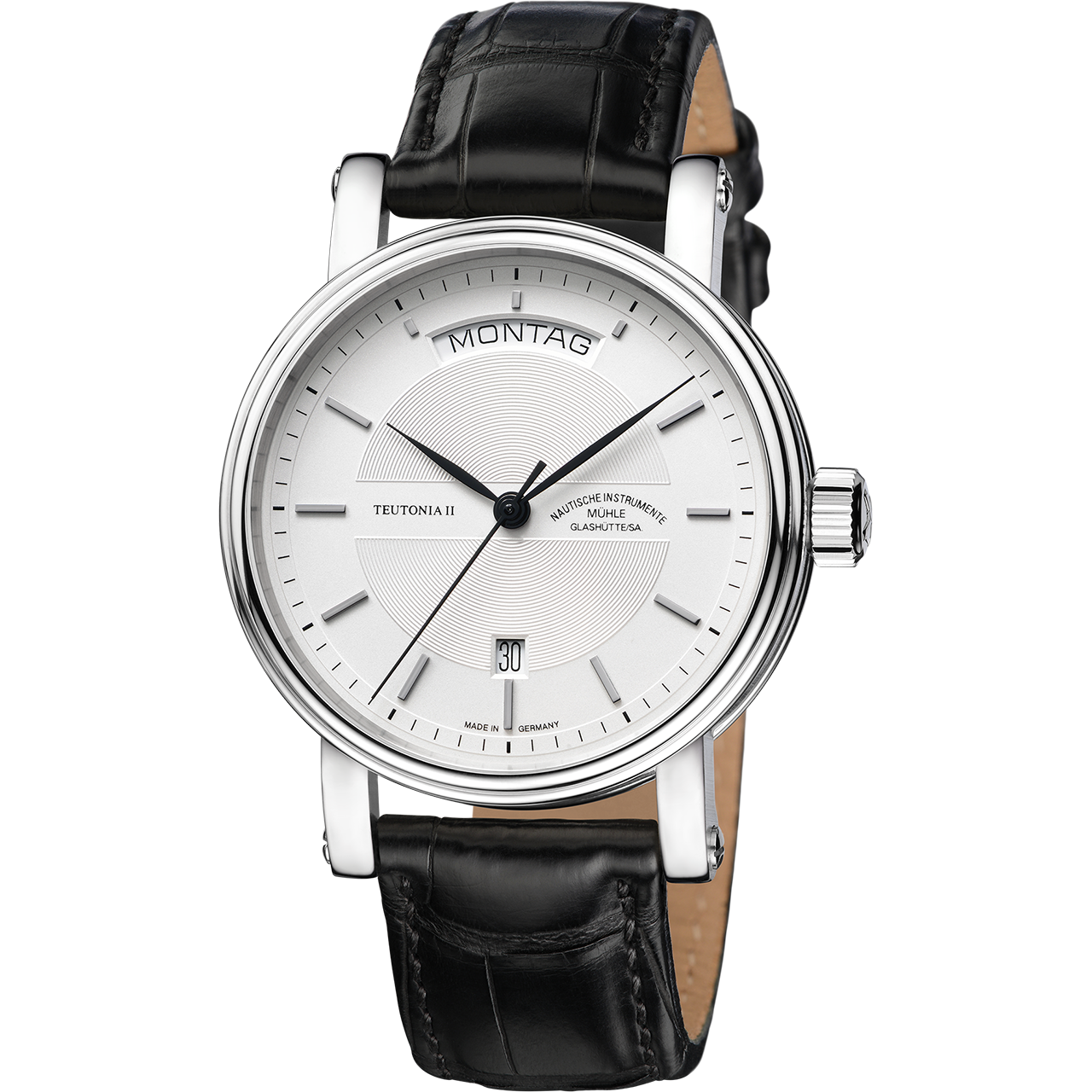 Mühle Glashütte M1-33-65-LB｜Teutonia II Day/Date シルバーダイヤル