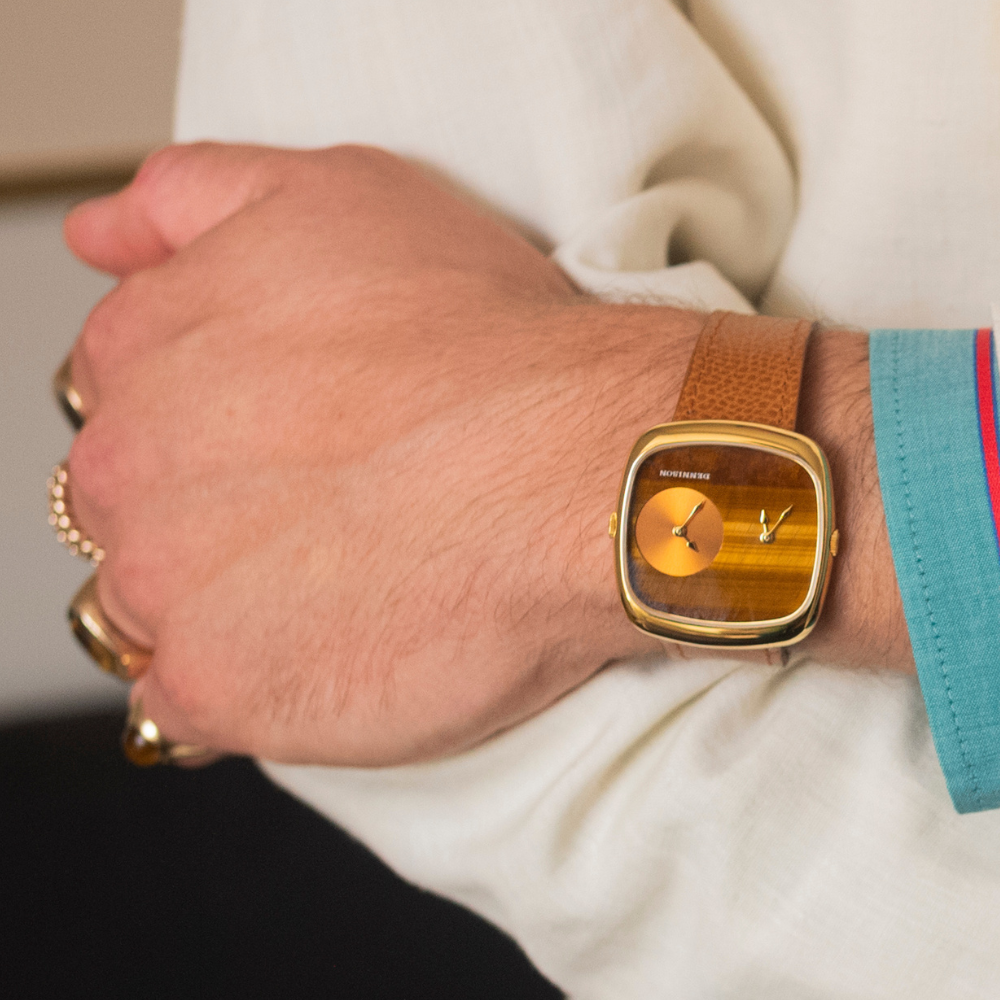 DENNISON Tiger Eye & Gold Sunray In Gold