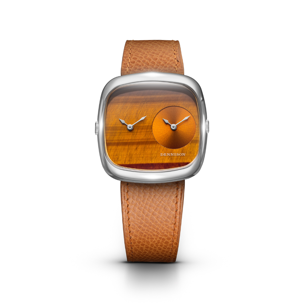 DENNISON Tiger Eye & Gold Sunray In Steel