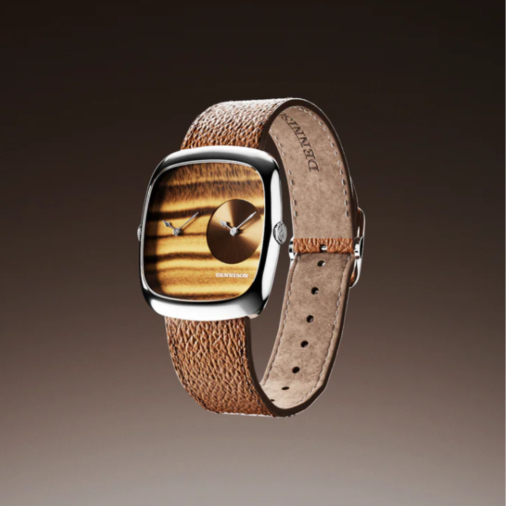 DENNISON Tiger Eye & Gold Sunray In Steel