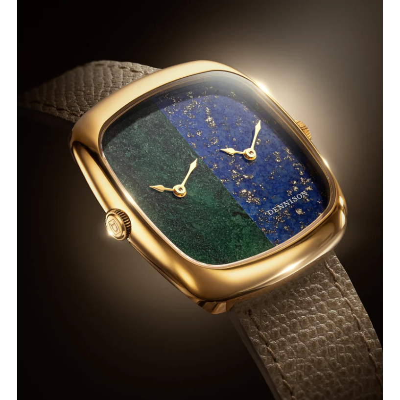 DENNISON ALD Dual Time Héliotrope et Lapis-lazuli en or