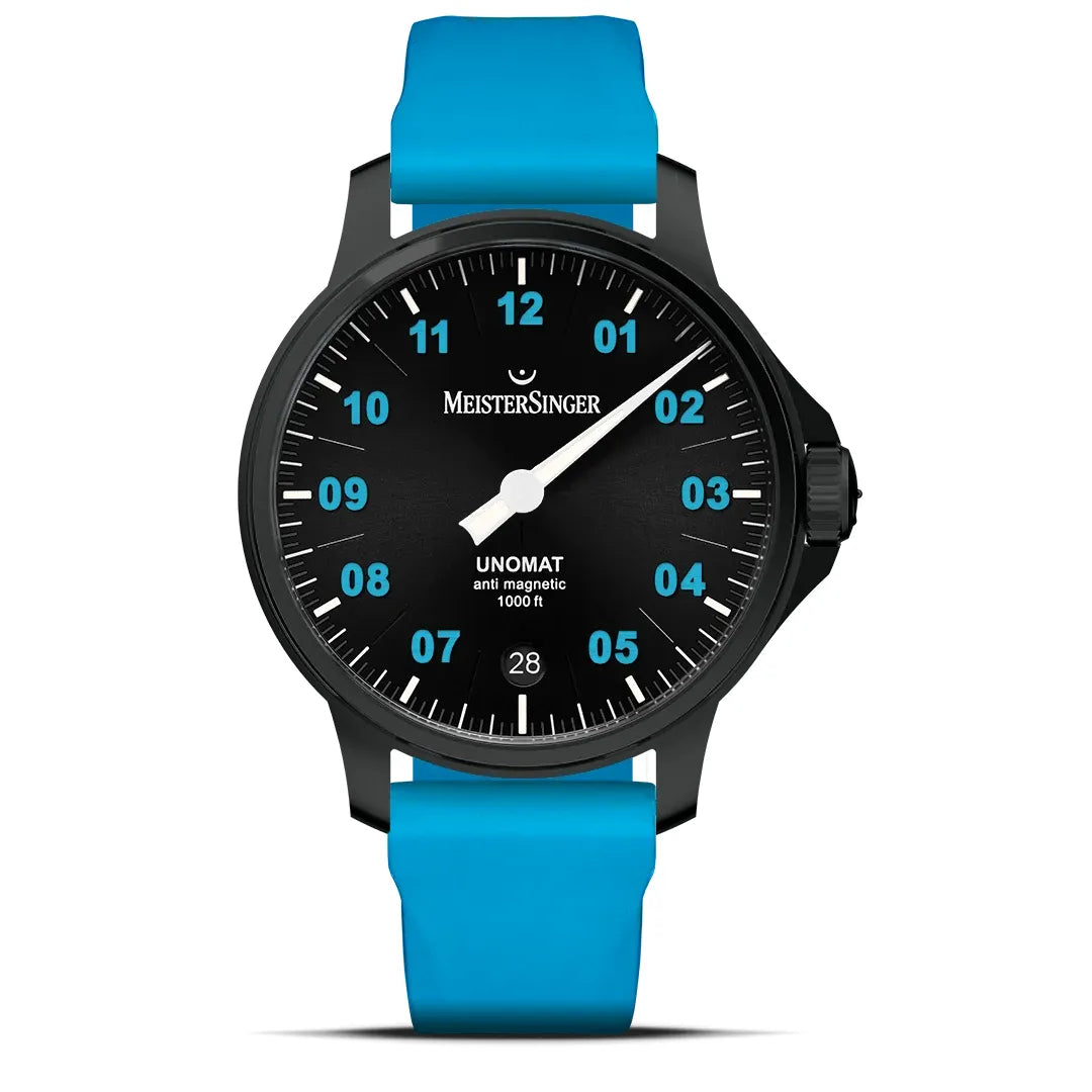 MeisterSinger Edition Unomat - Black with arctic blue