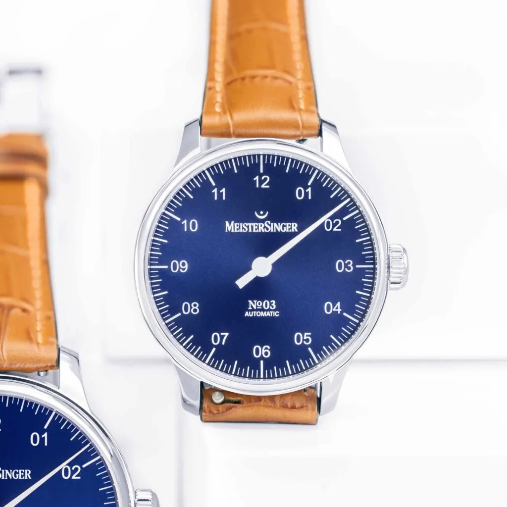 MeisterSinger №03 38mm - Sunburst Blue