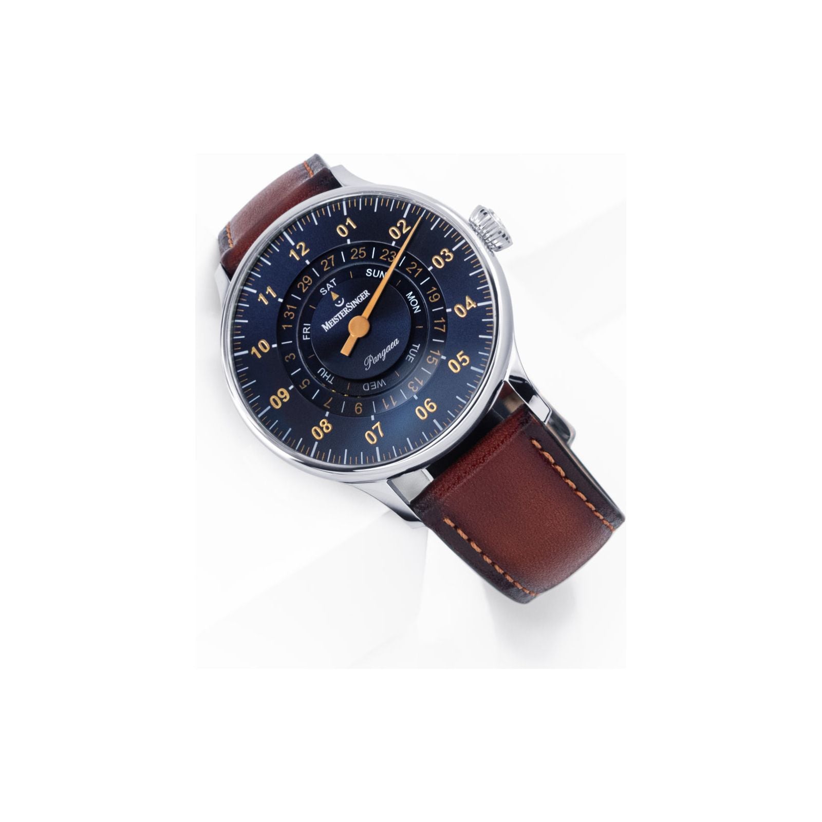 MeisterSinger Pangaea Day Date -Steel blue with gold