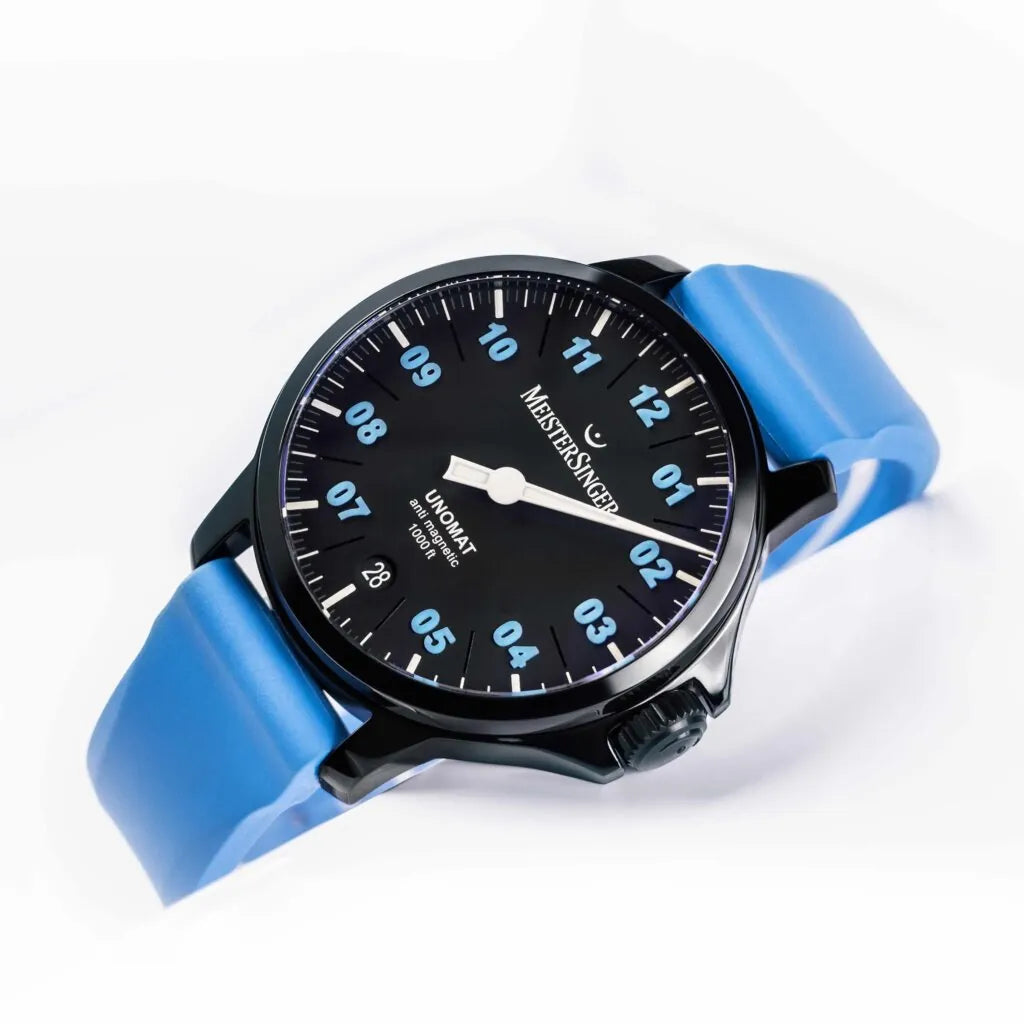 MeisterSinger Edition Unomat - Black with arctic blue