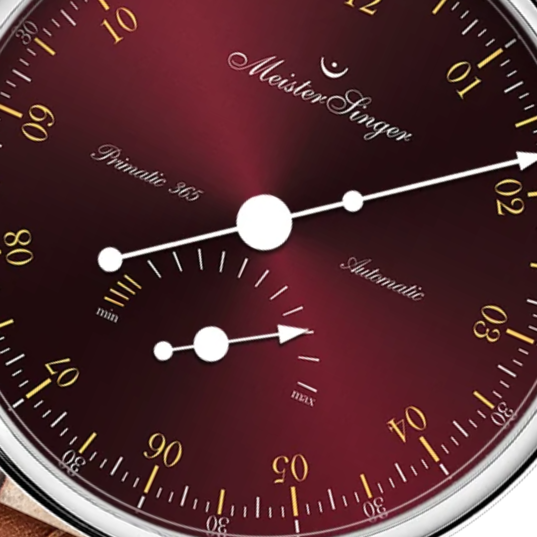 MeisterSinger Primatic 365 -Sunburst bordeaux with gold