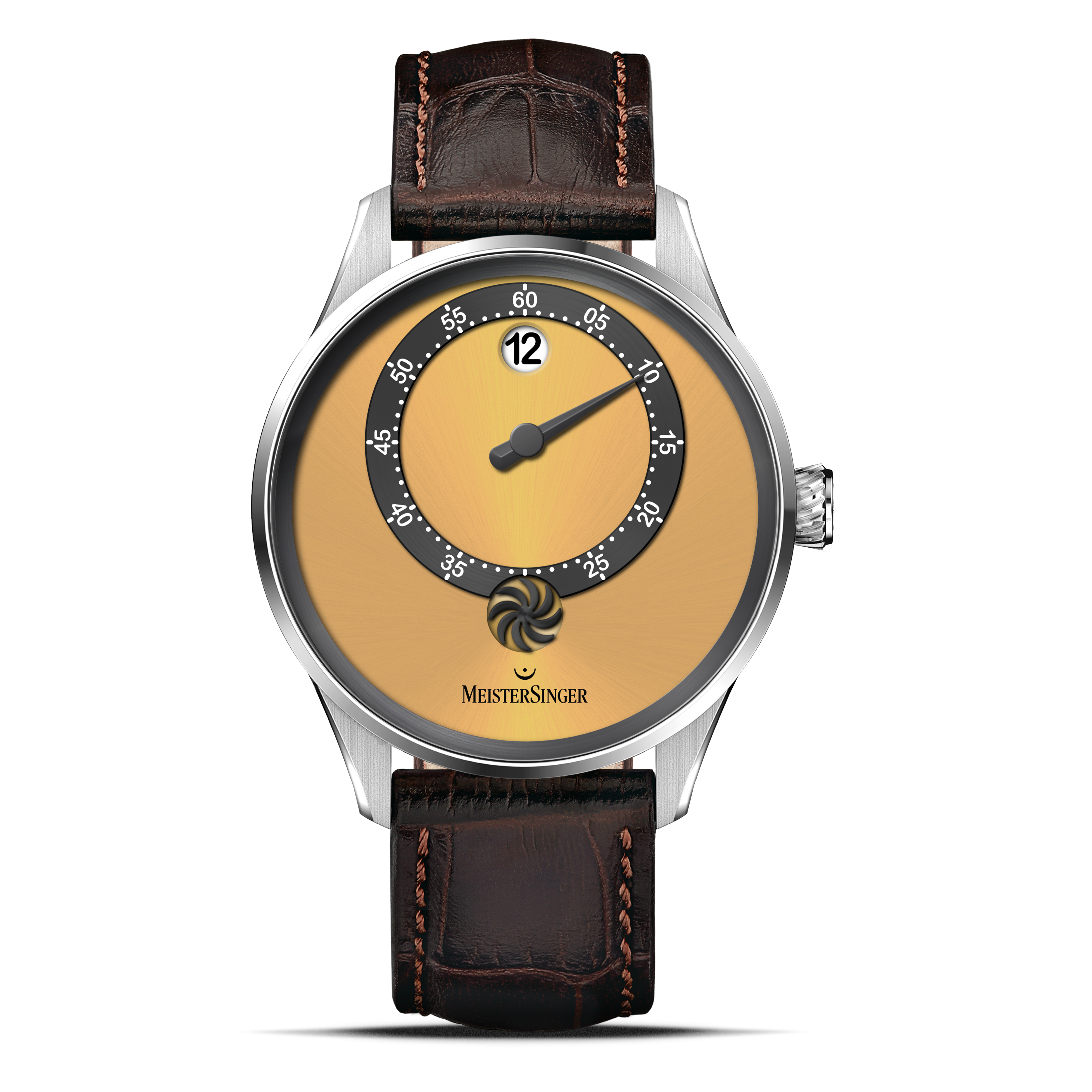 MeisterSinger Panthero Jumping Hour - Sunburst Golden Yellow
