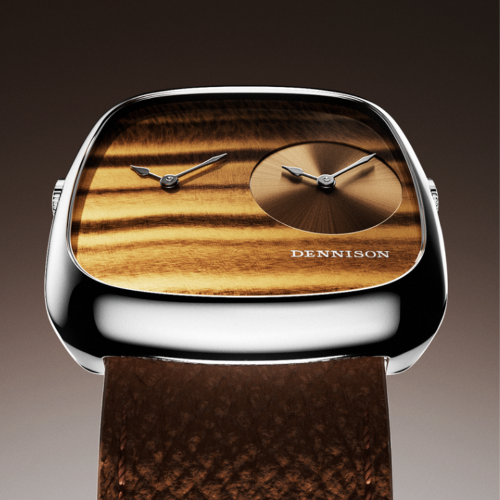 DENNISON Tiger Eye & Gold Sunray In Steel