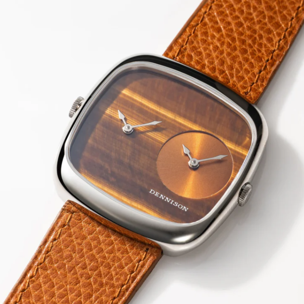 DENNISON Tiger Eye & Gold Sunray In Steel