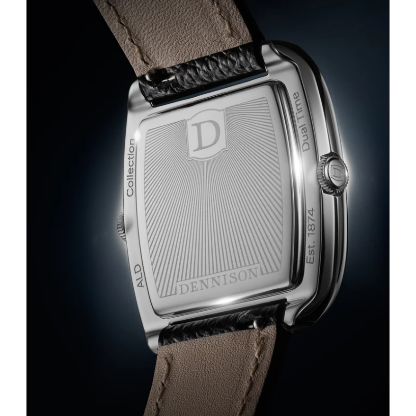 DENNISON ALD Dual Time Tiger Eye & Marble In Steel